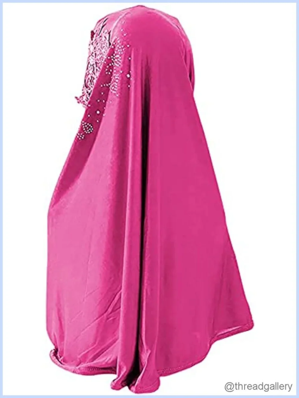 Floral Lace Muslim Hijab Chiffon Scarf Full Coverage Head Wrap